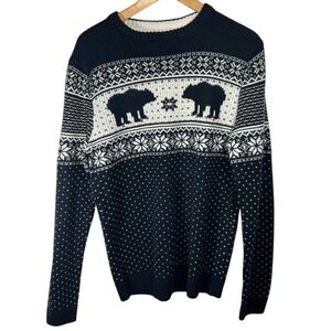 Allen Oliver Blue Knitted Sweater‎ Size Small